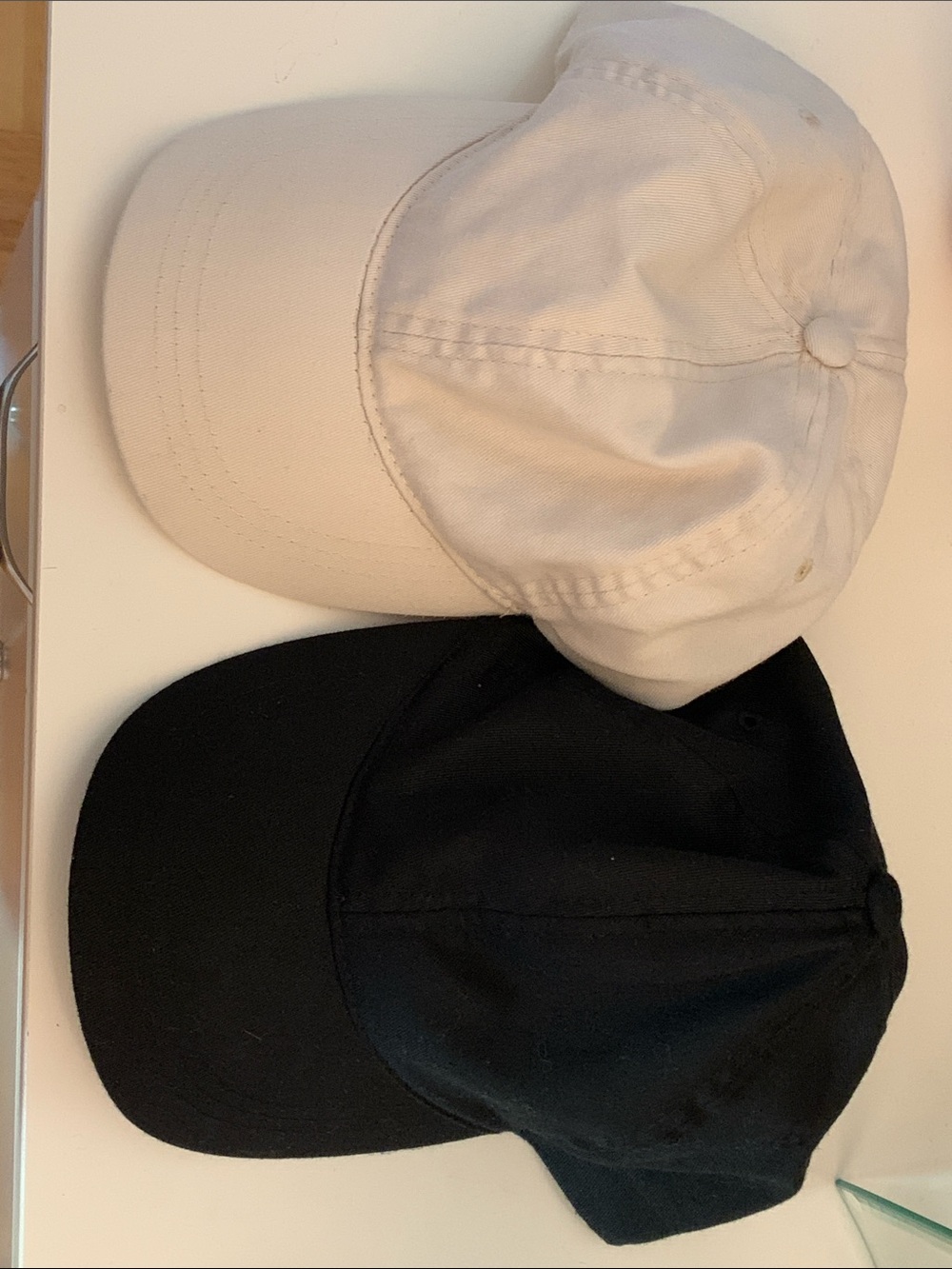 Classic Black and White Baseball Caps - Duo Pack